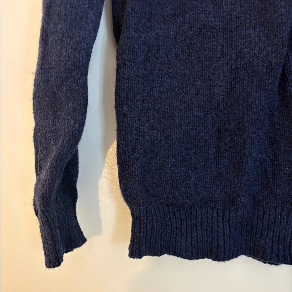 L.L. Bean Men's Deep Blue Crewneck Sweater - Picture 3 of 4